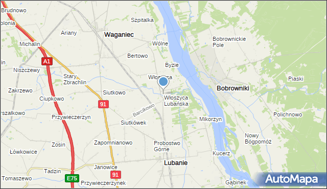 mapa Włoszyca Lubańska, Włoszyca Lubańska na mapie Targeo